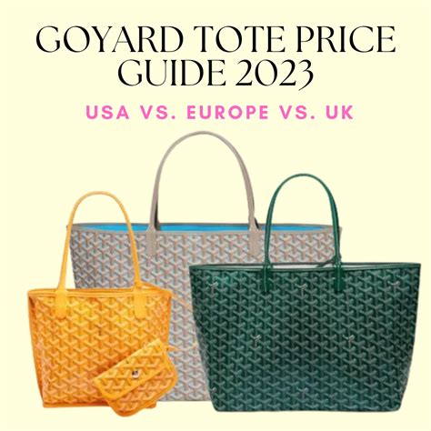 e goyard tote price|Goyard bag price 2022 dollars.